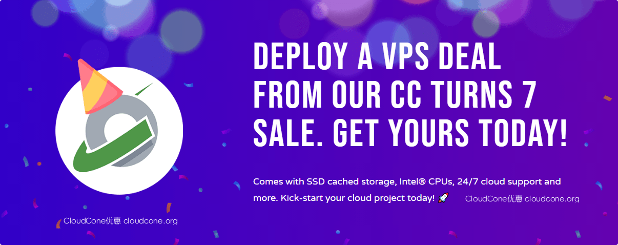 CloudCone VPS七周年2024年8月清仓特价促销 - 第1张图片